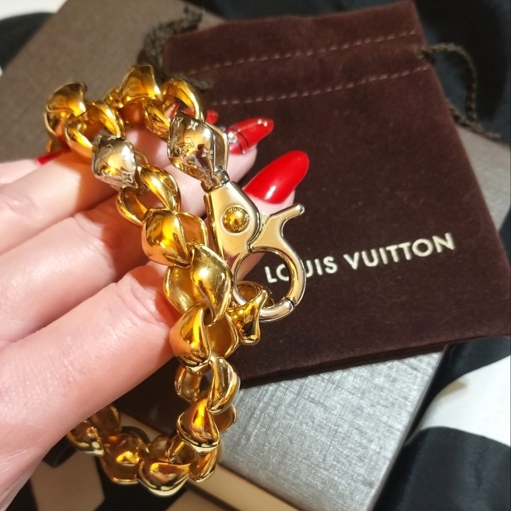 RARE LOUIS VUITTON Authentic 2013 MALLETAGE Chain Necklace - Picture 5 of 10